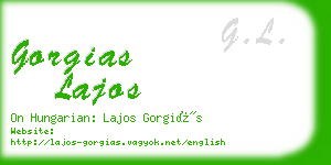 gorgias lajos business card